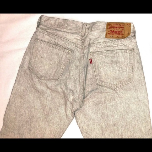 Levi 501 Jeans Straight Fit Men’s Gray Jeans 34x34 - Picture 5 of 13